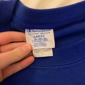 Blue champion sweater